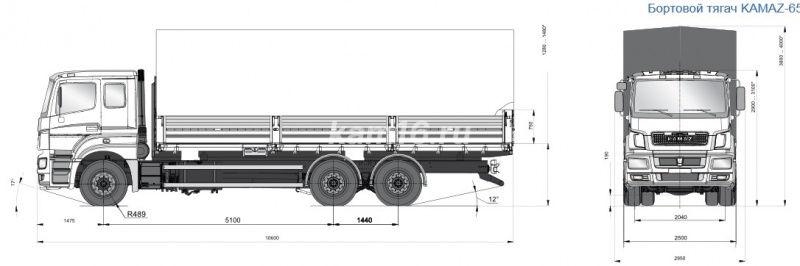 КАМАЗ 65207 (ЕВРО-5) 6х4,    г/п 14,8 тн